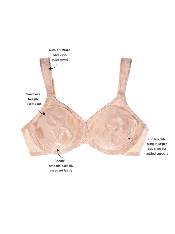 Full Figure Figure Types in 36DD Bra Size C Cup Sizes Sand Comfort