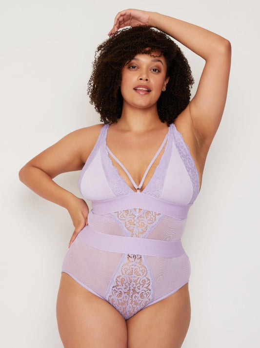 Lace Teddy with Underwire 51-11053 - Purple