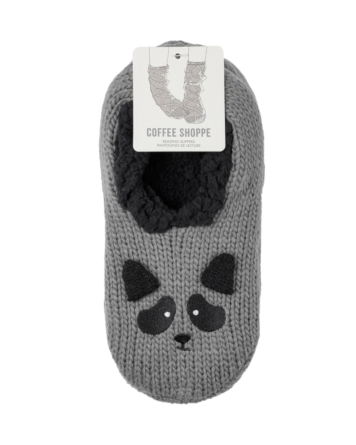 Coffee Shoppe Critter Ankle Slippers - Raccoon