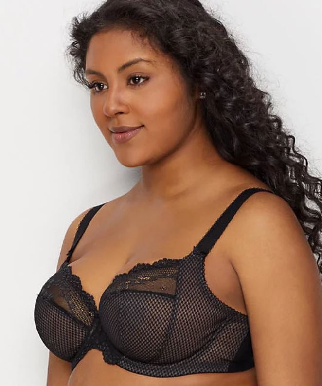 Black seamless sheer lace full cup bra | CASSIOPEE | Empreinte Official  Boutique