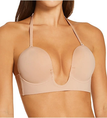 U Plunge Backless Strapless Bra 16536 - Beige