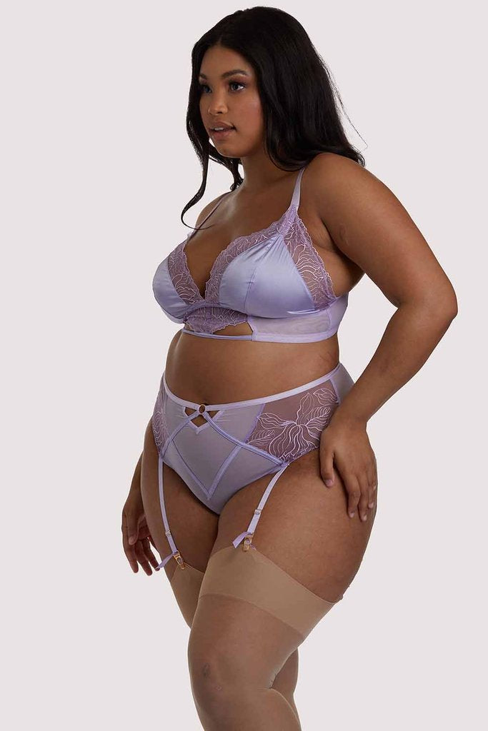 Mila Lace Triangle Soft Cup Bra PPG068T - Lilac