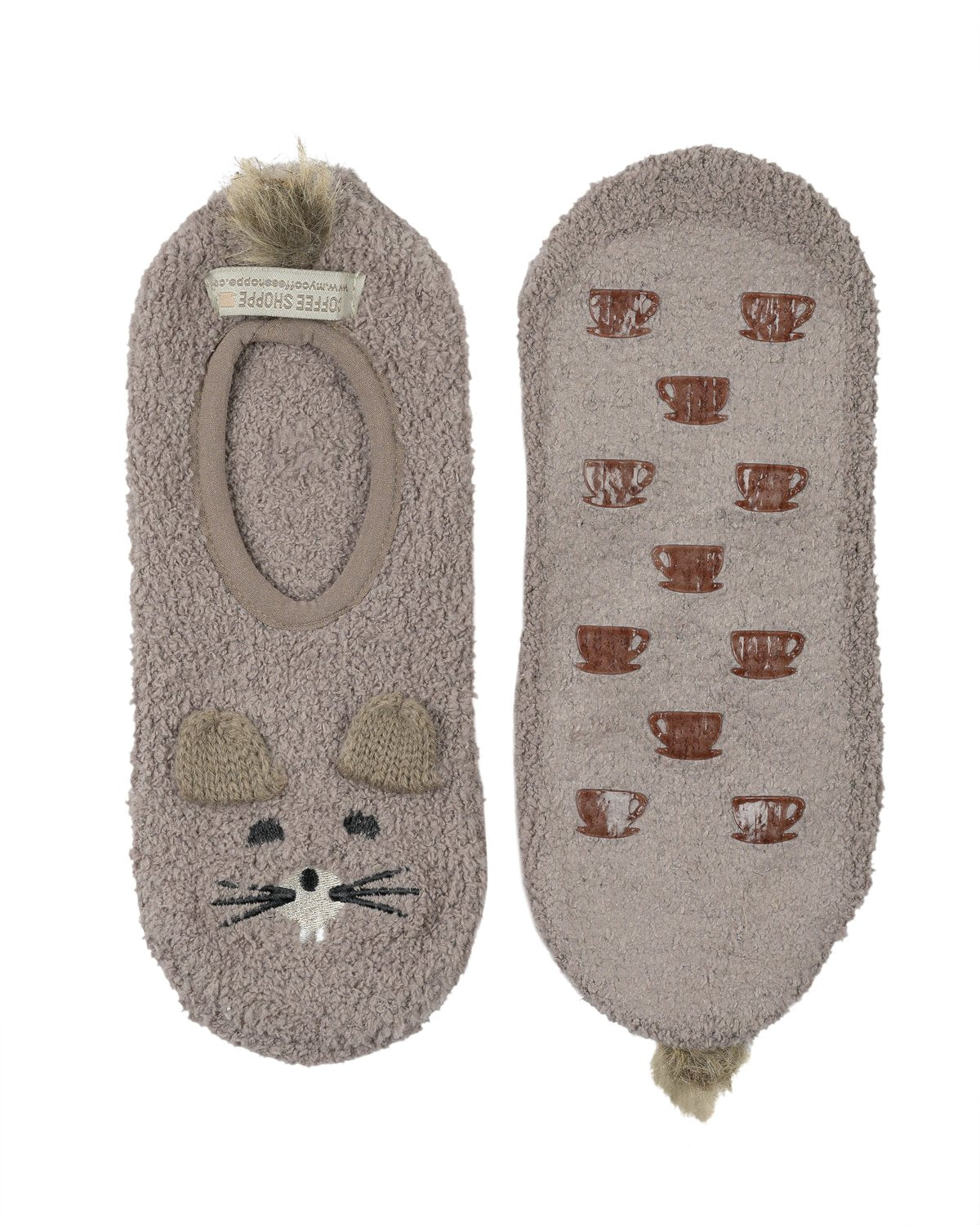 Coffee Shoppe Marshmallow Critter Footlet Slippers - Gopher