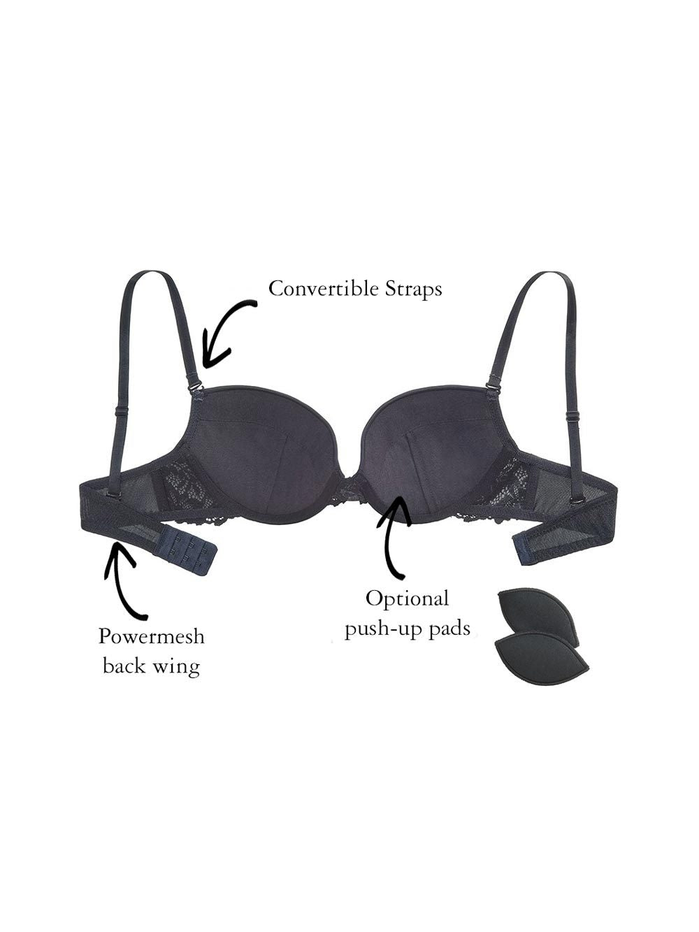 Grace Petite Multiway T-shirt Bra B006 - Black