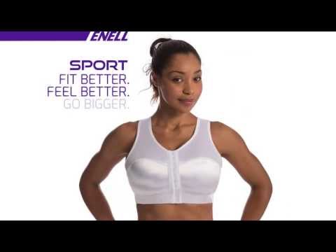 ENELL Women's Full Coverage High Impact Sports Bra (100) (US