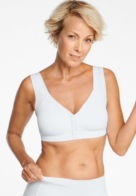 Naturana Front Fastening Bra White : : Clothing, Shoes