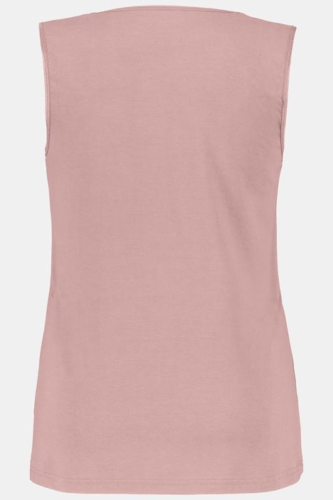 Lace Trim V-Neck Stretch Knit Cami 750006 - Light Mauve