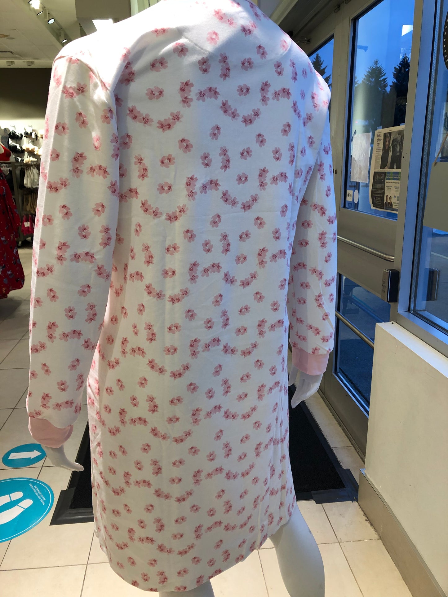 100% Cotton Long Sleeve Nightgown 51203 - Rosa