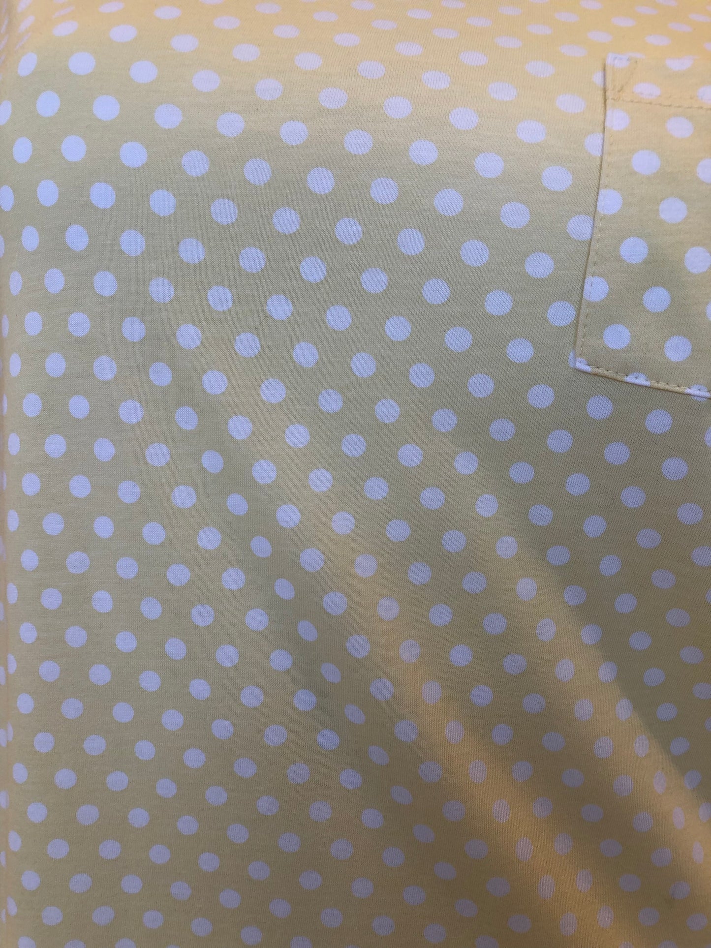 V-Neck Sleepshirt M318204 - Yellow Polka Dot
