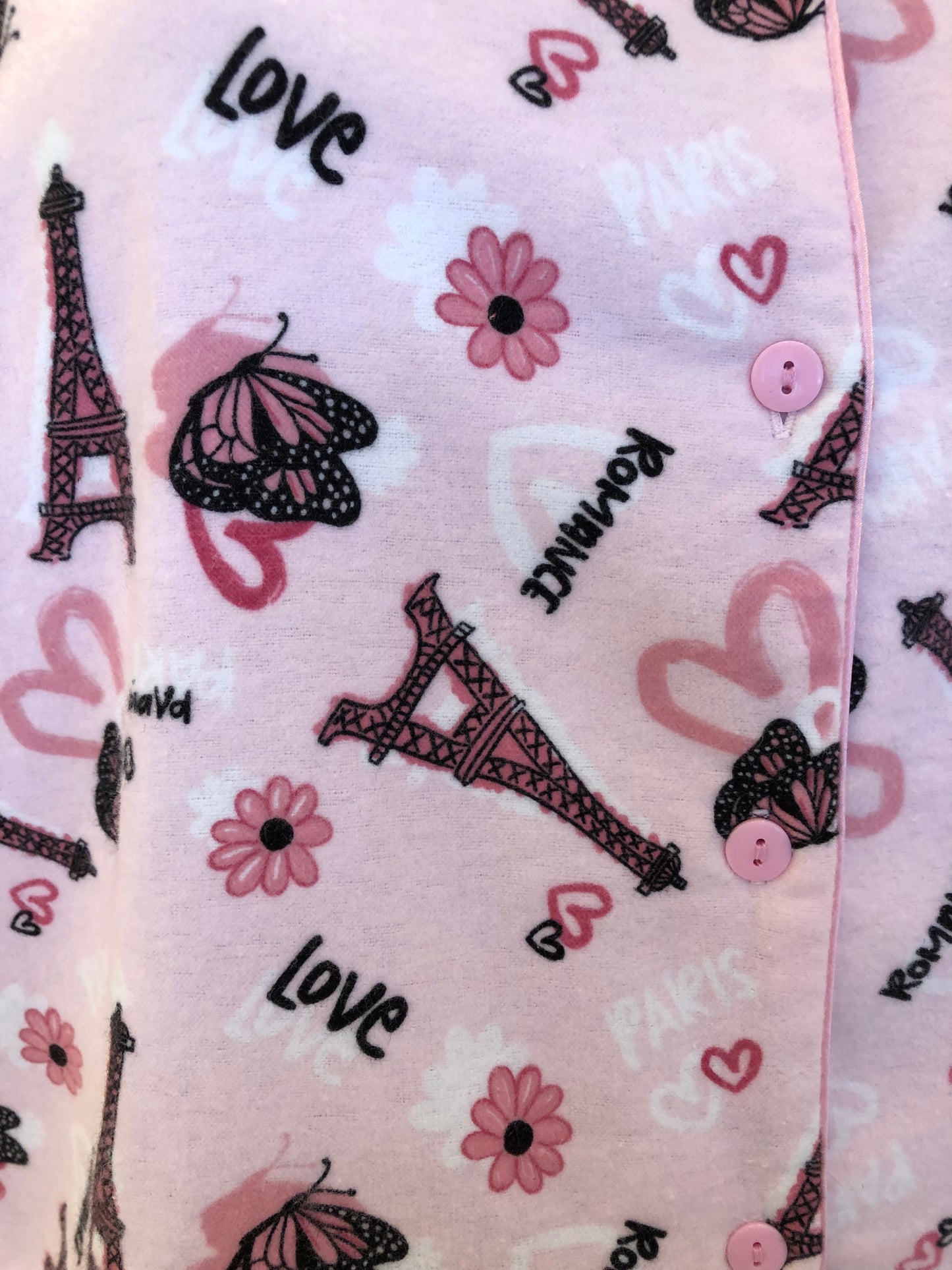 100% Cotton Flannel Pyjamas 15175 - Love Paris