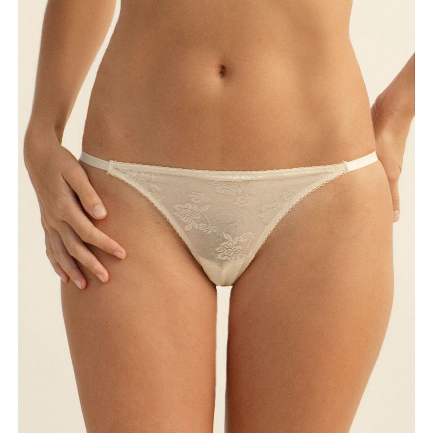 Sascha Petite Lace Thong PF001TL - Beige