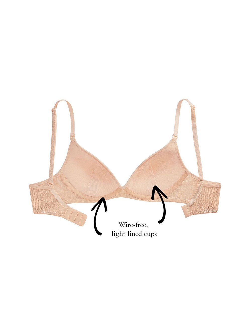 Lea Lace Petite Wireless Bra L001 - Beige