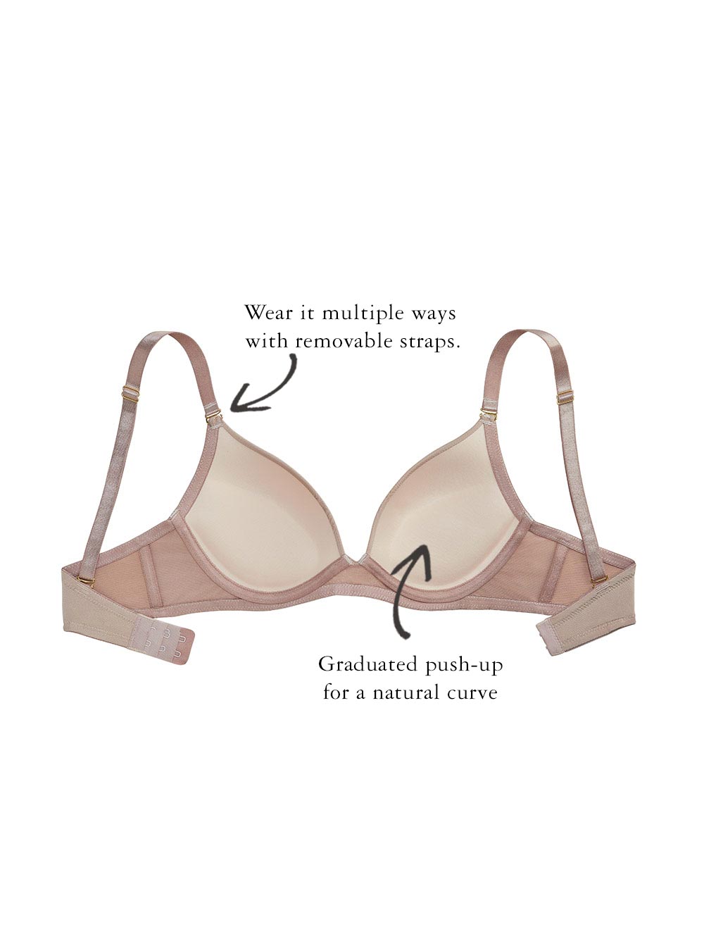 Lenna Petite Demi-cup T-shirt Bra C008 - Warm Taupe