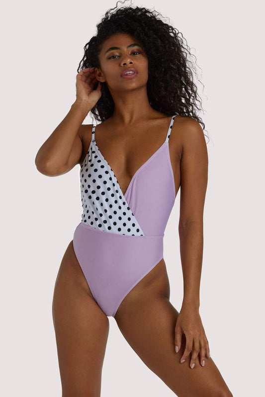 Luxe Palm Mixed Swimsuit 738 - Lilac
