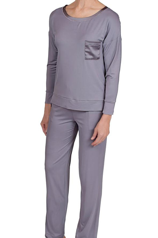 Madison Bamboo Knit Pyjamas 58976 - Iris Grey