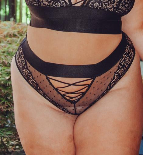 Maya High Waist Brief - Black