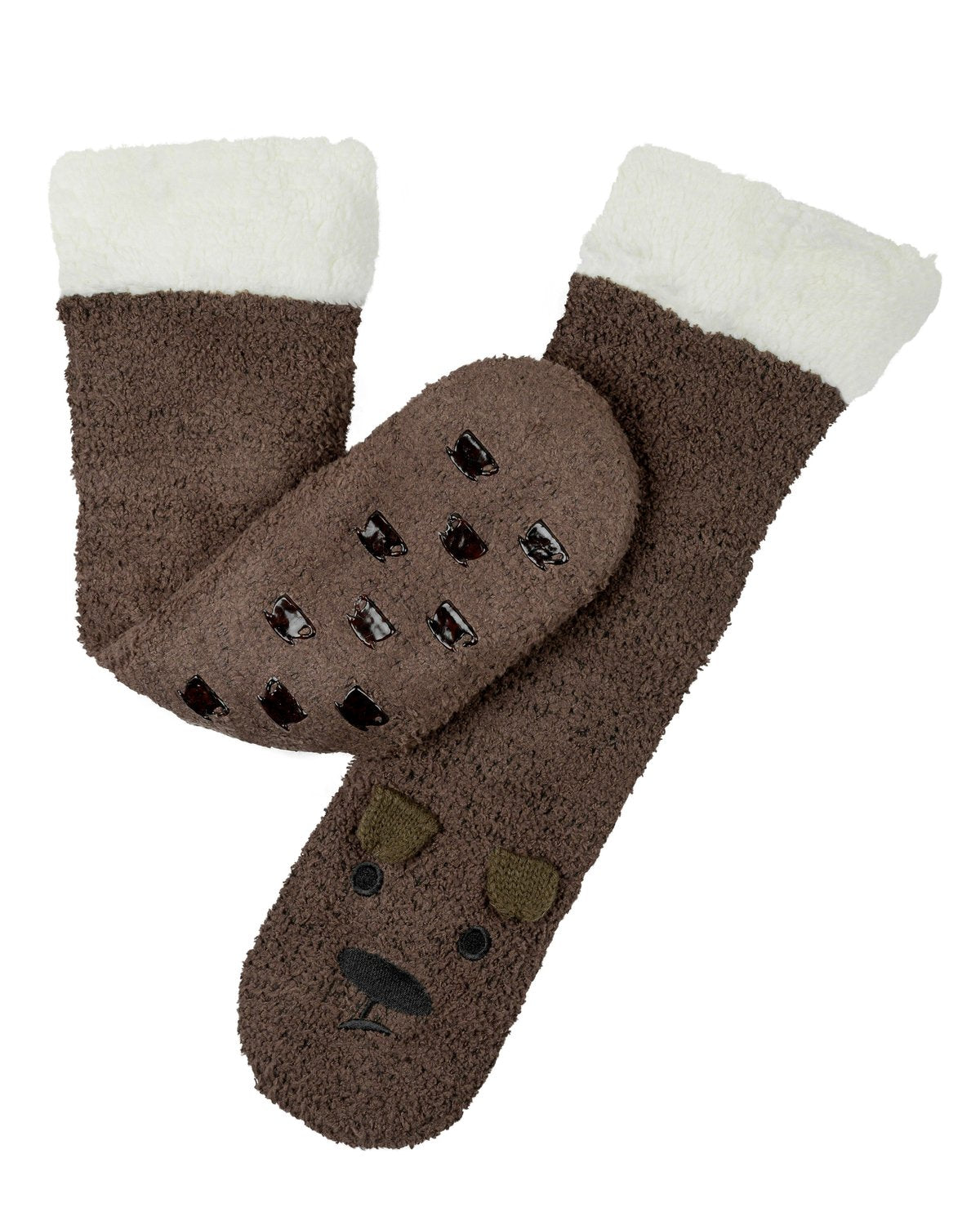 Coffee Shoppe Marshmallow Critter Lounge Socks - Bear