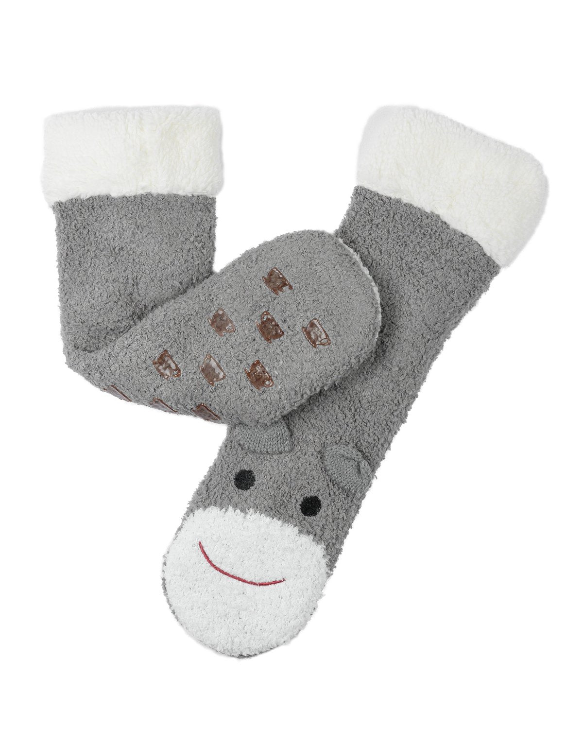 Coffee Shoppe Marshmallow Critter Lounge Socks - Sock Monkey