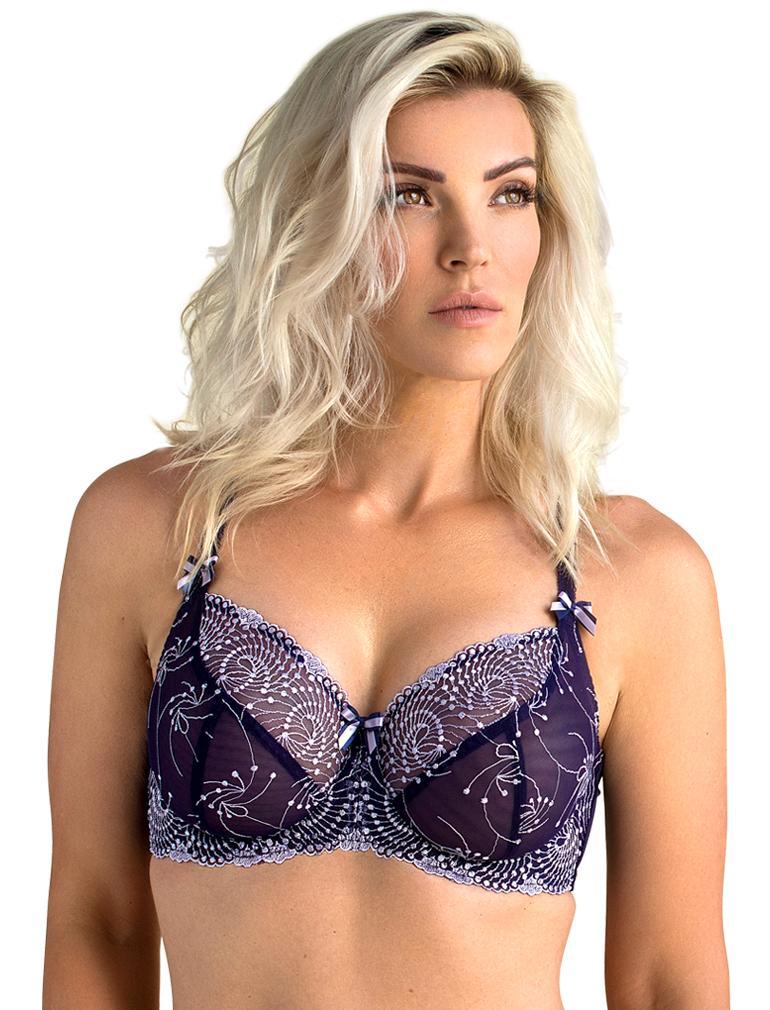 Nicole See-Thru Lace Bra B2271 - Purple Lilac