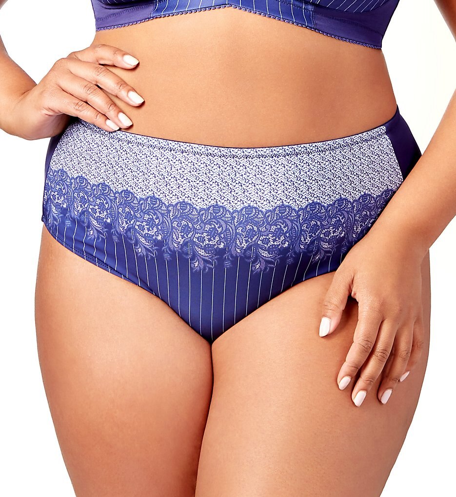 Printed Lace Panty 3817 - Blue