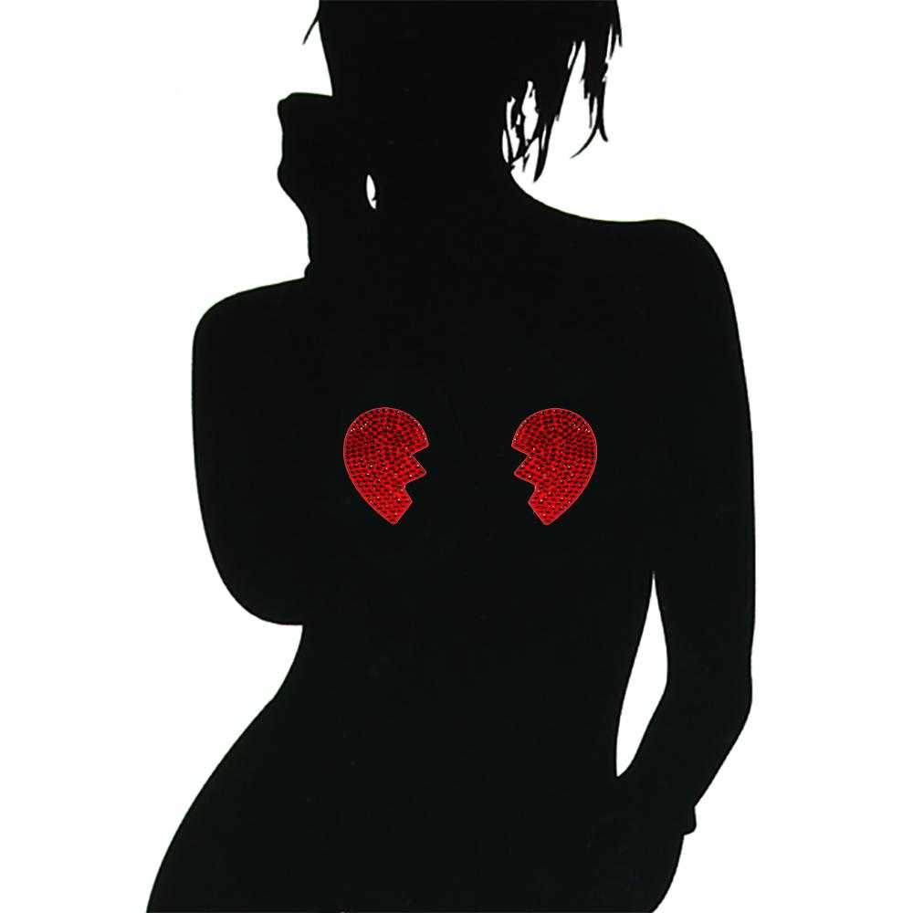 Broken Heart Pasties 7253 - Red