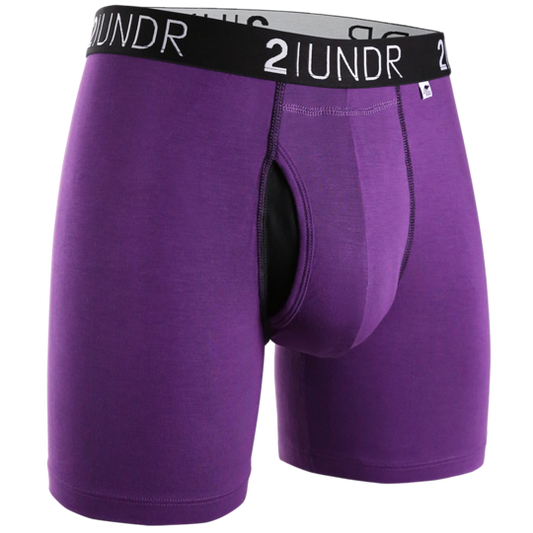 2UNDR 6" Swing Shift Boxer Brief - Purple