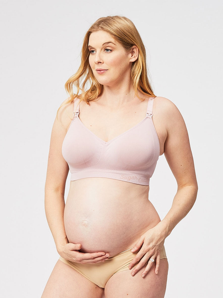 MAWCLOS Women Maternity Bras Breastfeeding Bralette Plus Size Nursing Bra  Comfort Work Pregnancy Bralettes Purple 3XL