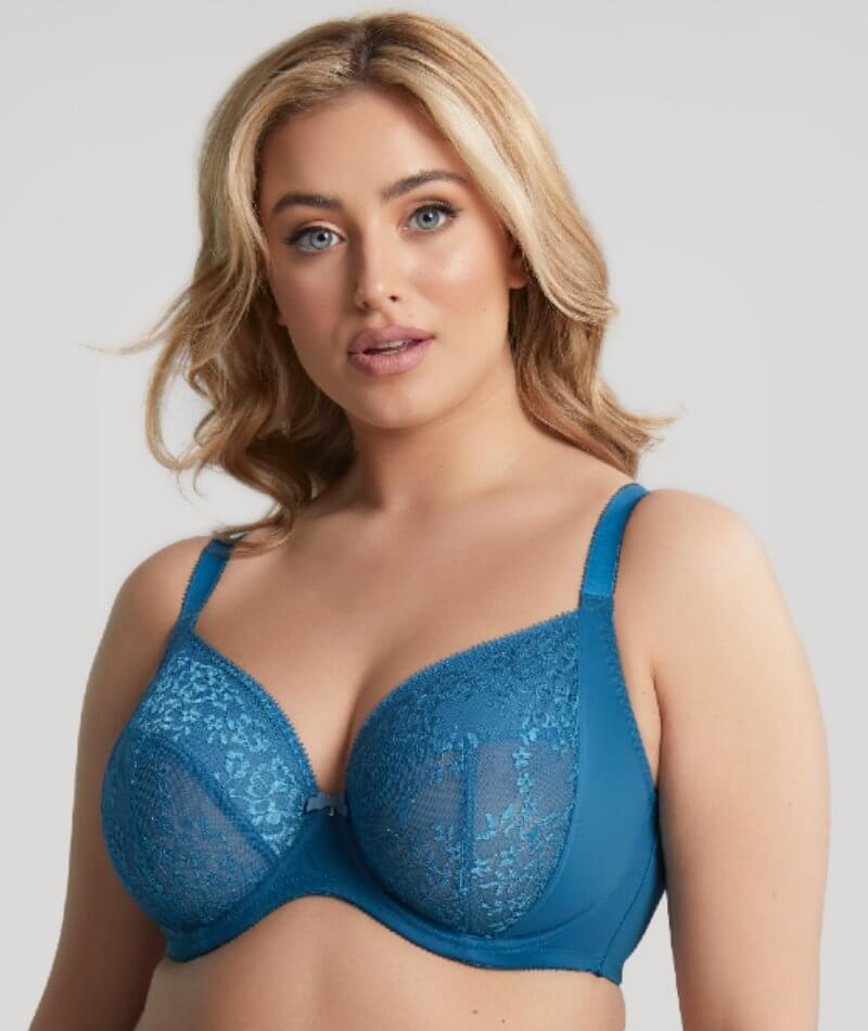 Roxie (D+) Plunge Bra 9586 - Atlantic Blue