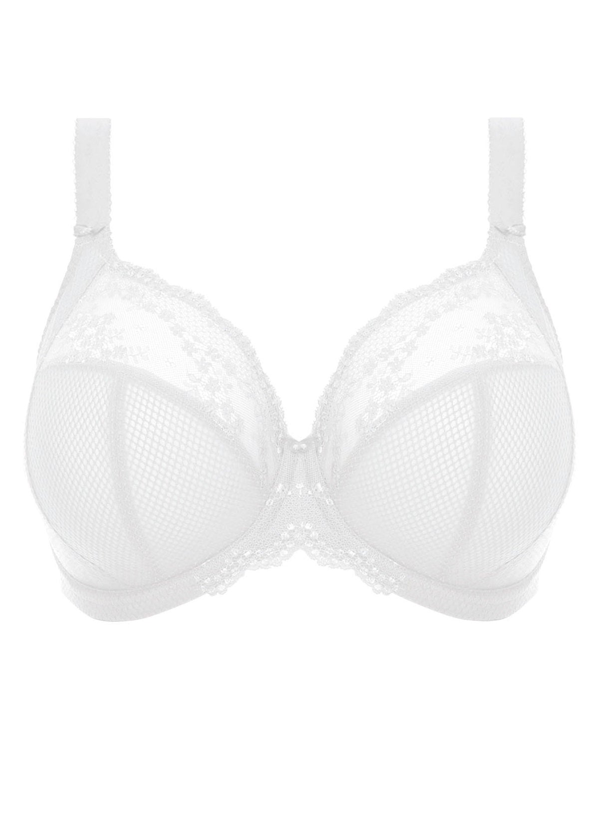 Charley Stretch Lace Underwire Plunge Bra EL4382 - White – Purple