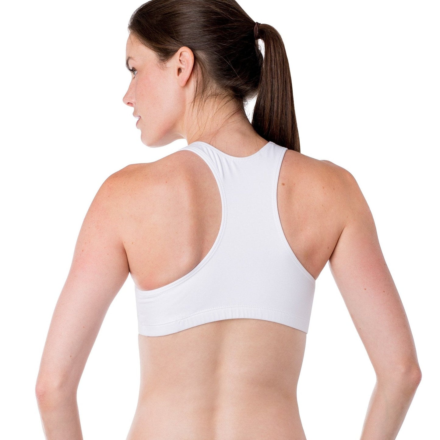 5150 Essentials Cotton Wireless Racerback Sport Bra EL5150 010 - White